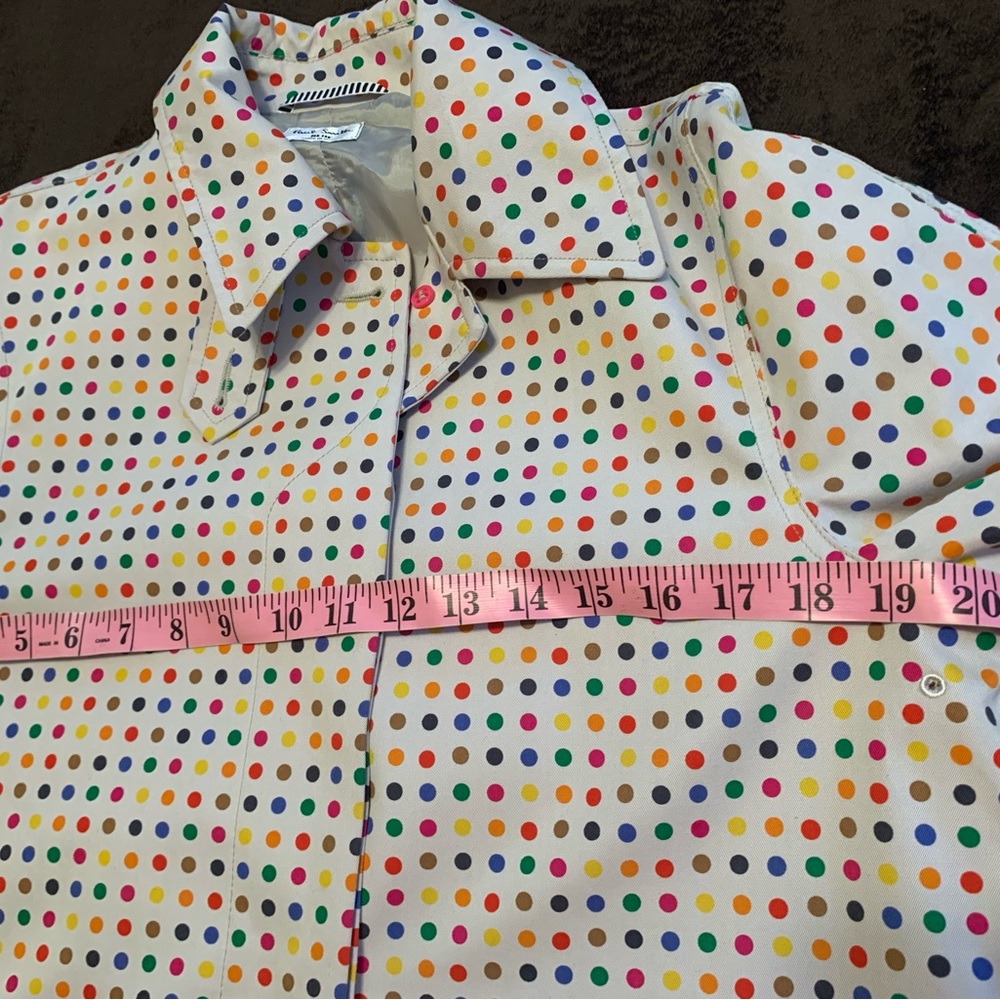 PAUL SMITH Blue collection ladies 100% cotton size 10 Polka Dot coat GUC - Picture 11 of 15